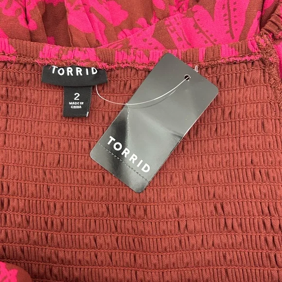 Torrid Burgundy Floral Maxi Dress - Picture 6 of 7